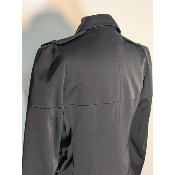 Vintage Eric Bergère Black Knee Length Coat Fall 2000 Runway, Size 8 - Picture 13 of 16